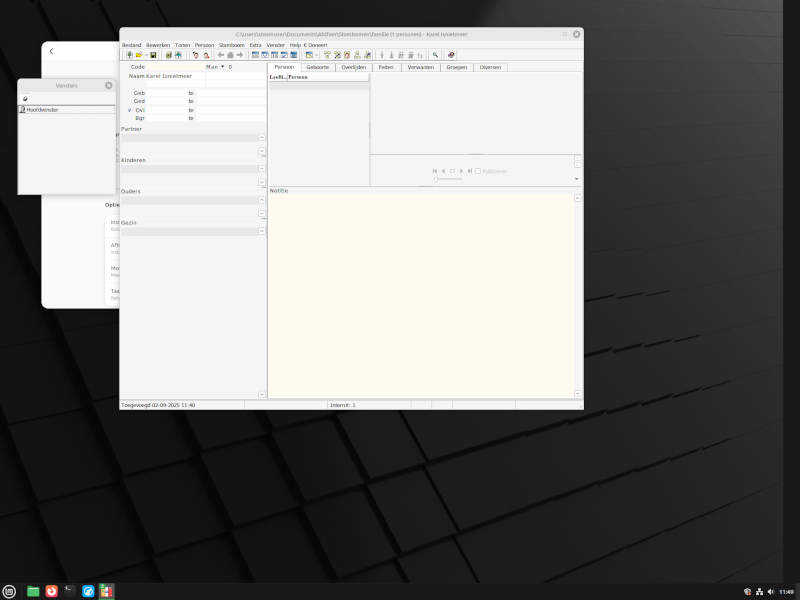 Windows-programma Aldfaer draait met Bottles op Linux Mint