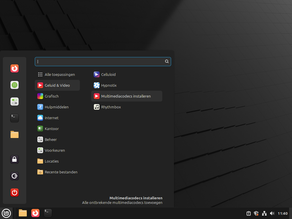 Schermafdruk voor het installeren van multimedia-codecs op Linux Mint